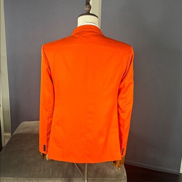 Orange Men's Blazer Formal Prom Suit Jacket 2 Button Notched Lapel Size S NEW - Picture 3 of 11